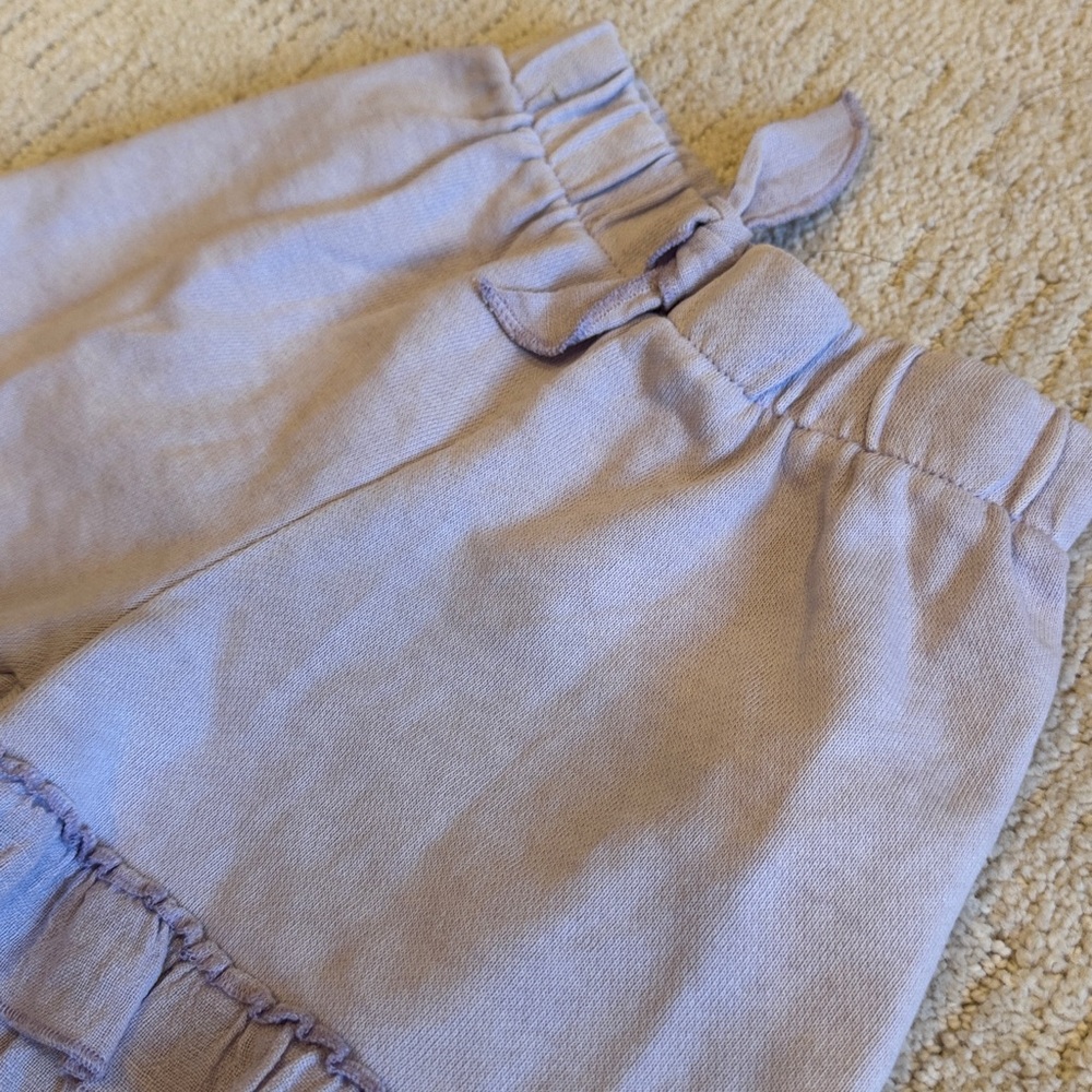 zara kids Lilac Ruffle Hem Drawstring Shorts - Picture 9 of 10